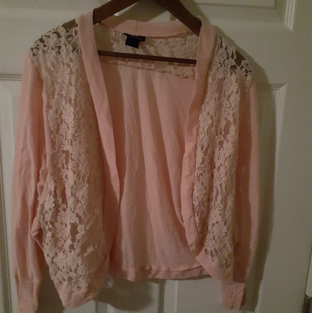 🔴Cardigan with lace detail